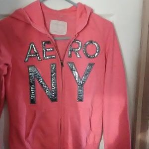 Aeropstle hooded zip up jacket